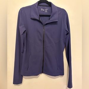 Zyia Activewear Plum Seamless Poise Full Zip Jacket Large